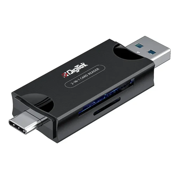 Digitek DCR-007 USB-A 3.0 and Type C High-Speed Multi-Card Reader