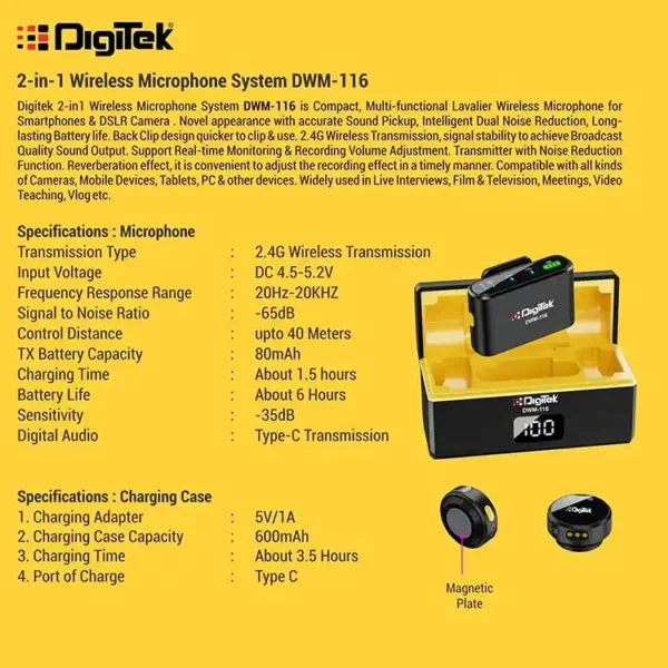 Digitel DWM 116 Wireless Microphone