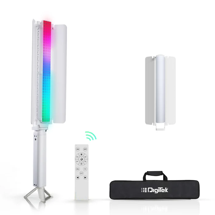 DigiTek (DSL-1000 RGB) Portable Handheld RGB LED Light Stick with Barndoor