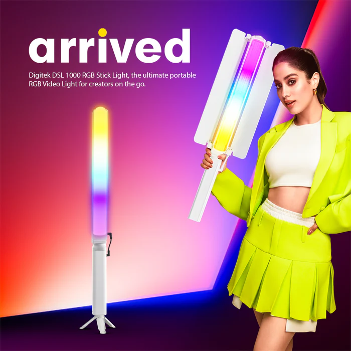 DigiTek (DSL-1000 RGB) Portable Handheld RGB LED Light Stick with Barndoor - Image 2