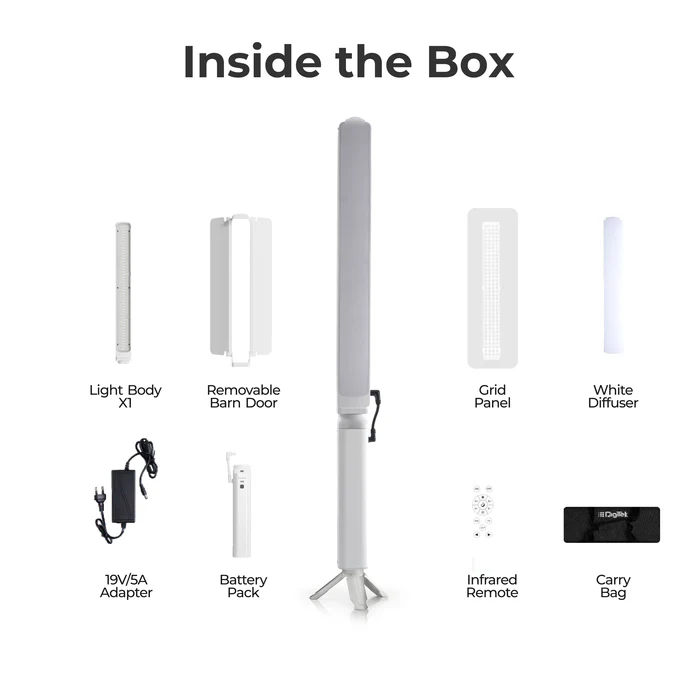DigiTek (DSL-1000 RGB) Portable Handheld RGB LED Light Stick with Barndoor - Image 3
