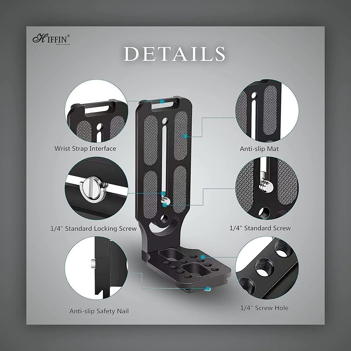 Hiffin Hot-L-Type Quick Release Vertical Bracket (L Plate) - Image 3