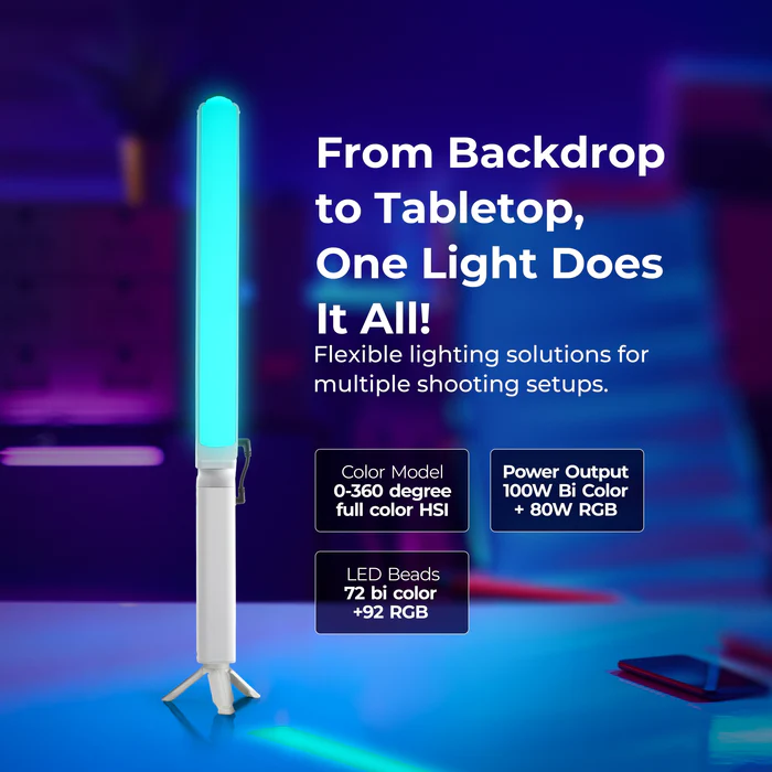 DigiTek (DSL-1000 RGB) Portable Handheld RGB LED Light Stick with Barndoor - Image 7