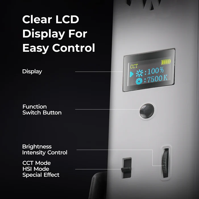 DigiTek (DSL-1000 RGB) Portable Handheld RGB LED Light Stick with Barndoor - Image 8