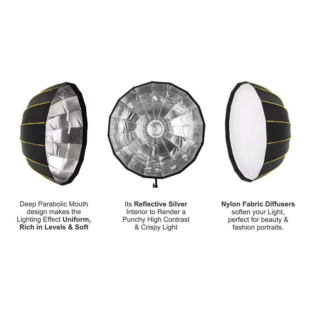 Digitek Beauty Dish Softbox DBDS-85S 85cm (Silver) - Image 6