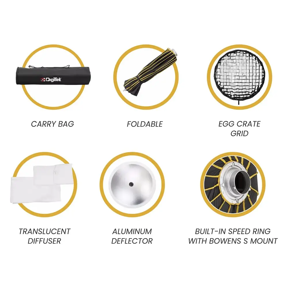 Digitek Beauty Dish Softbox DBDS-85S 85cm (Silver) - Image 7
