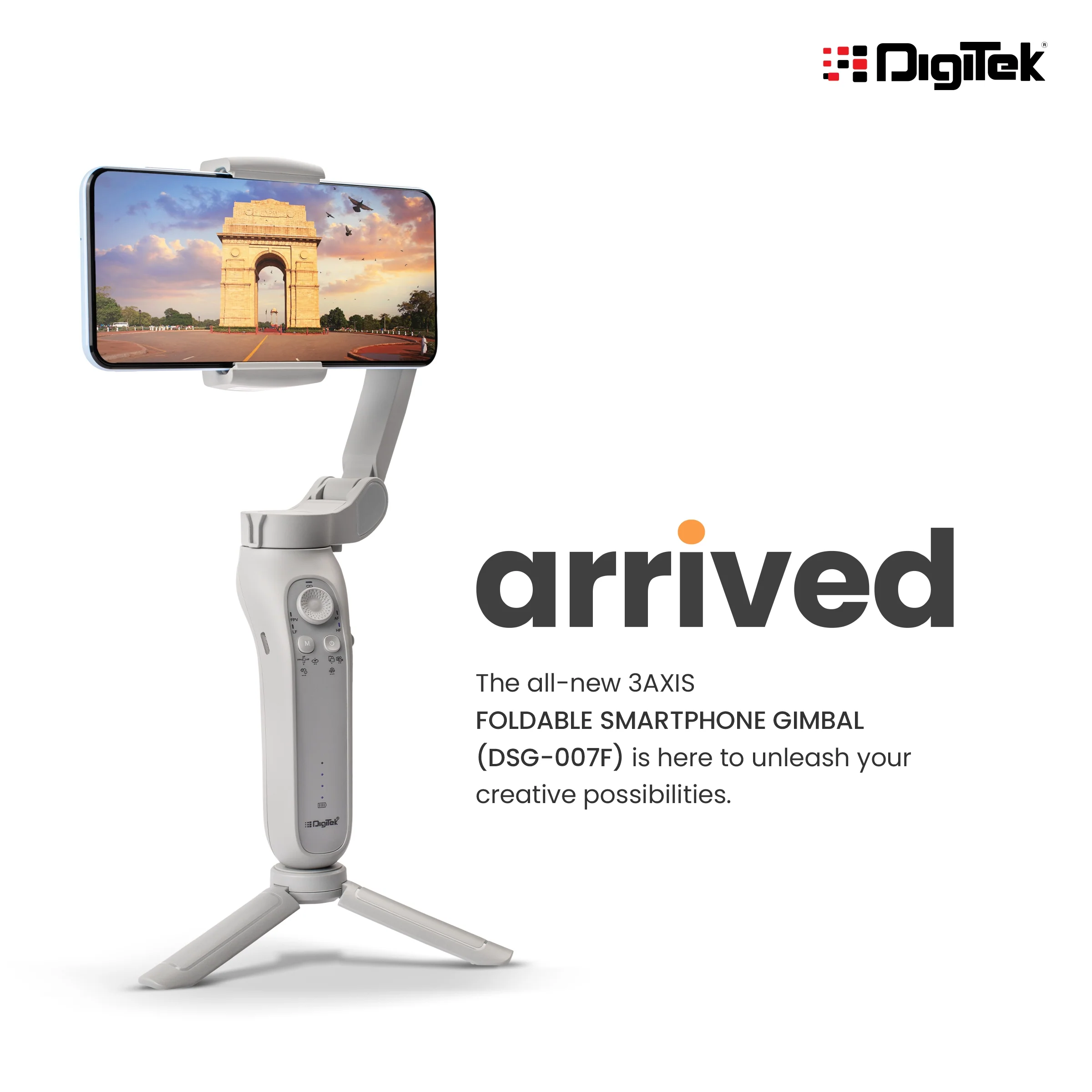 Digitek DSG 008F Pro 3 Axis Foldable Smartphone Gimbal - Image 2