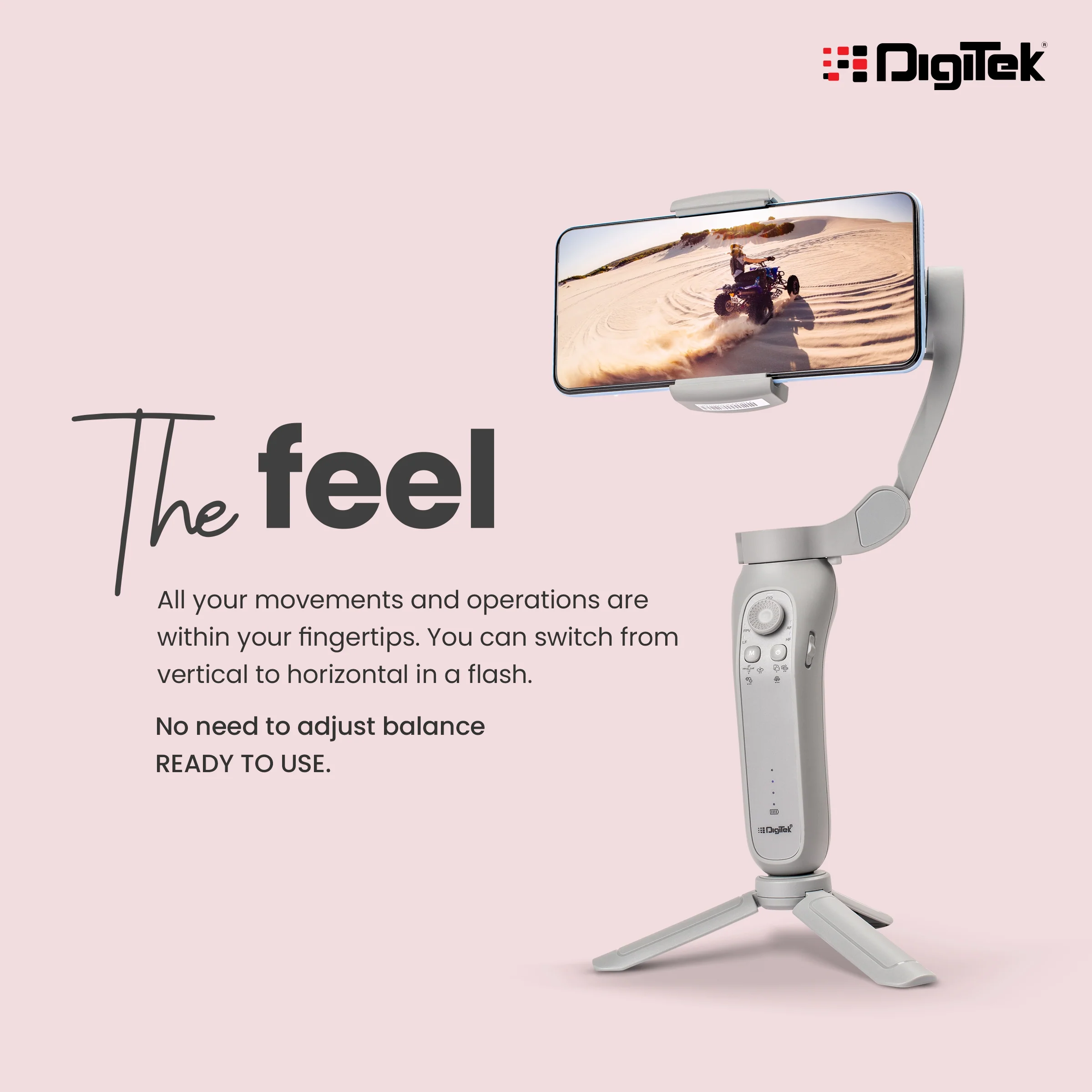 Digitek DSG 008F Pro 3 Axis Foldable Smartphone Gimbal - Image 6