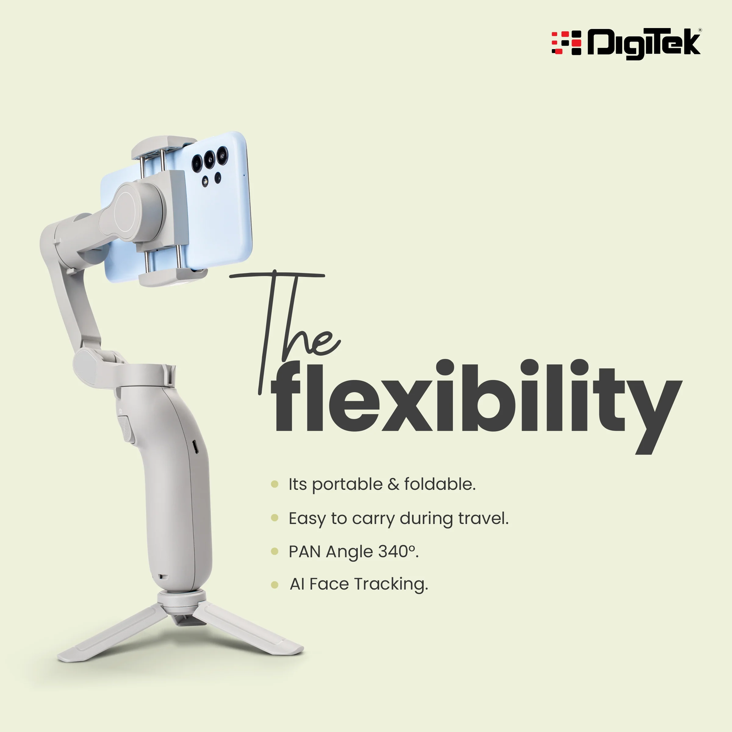 Digitek DSG 008F Pro 3 Axis Foldable Smartphone Gimbal - Image 5