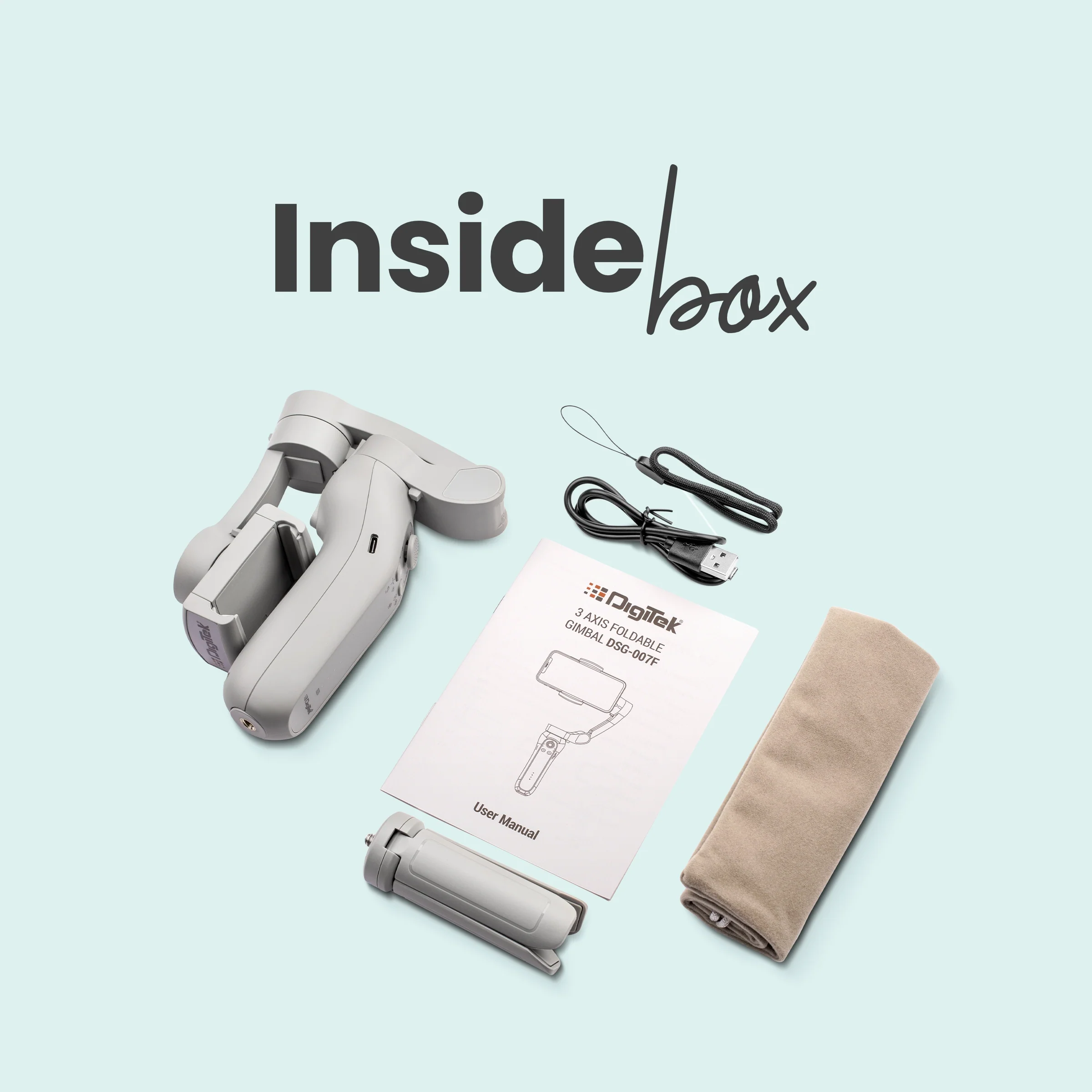 Digitek DSG 008F Pro 3 Axis Foldable Smartphone Gimbal - Image 3