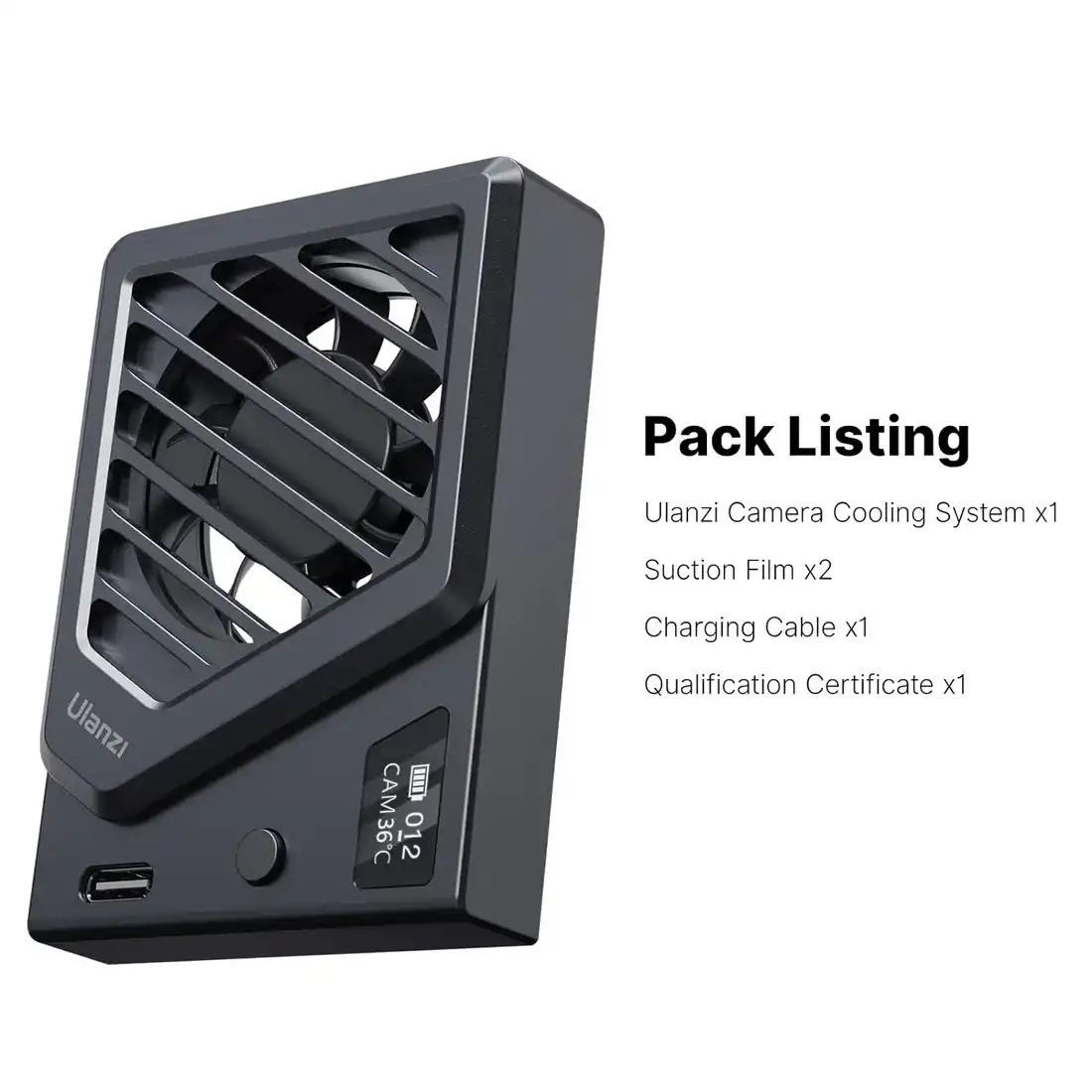Ulanzi Camera Cooling Fan for Select Cameras (Black) C072GBB2 | Upgraded - Image 4