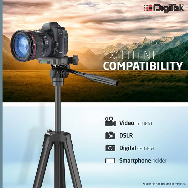 Digitek Smartphone Tripod DTR 480LW - Aluminium Alloy Tripod with Smartphone Holder - Image 6