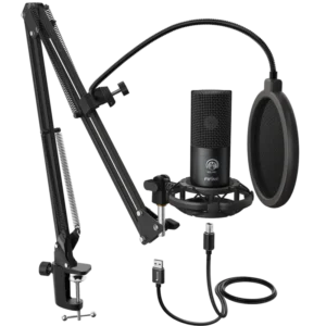 Fifine T669 Condenser USB Microphone Kit with Adjustable Scissor Arm Stand Shock Mount
