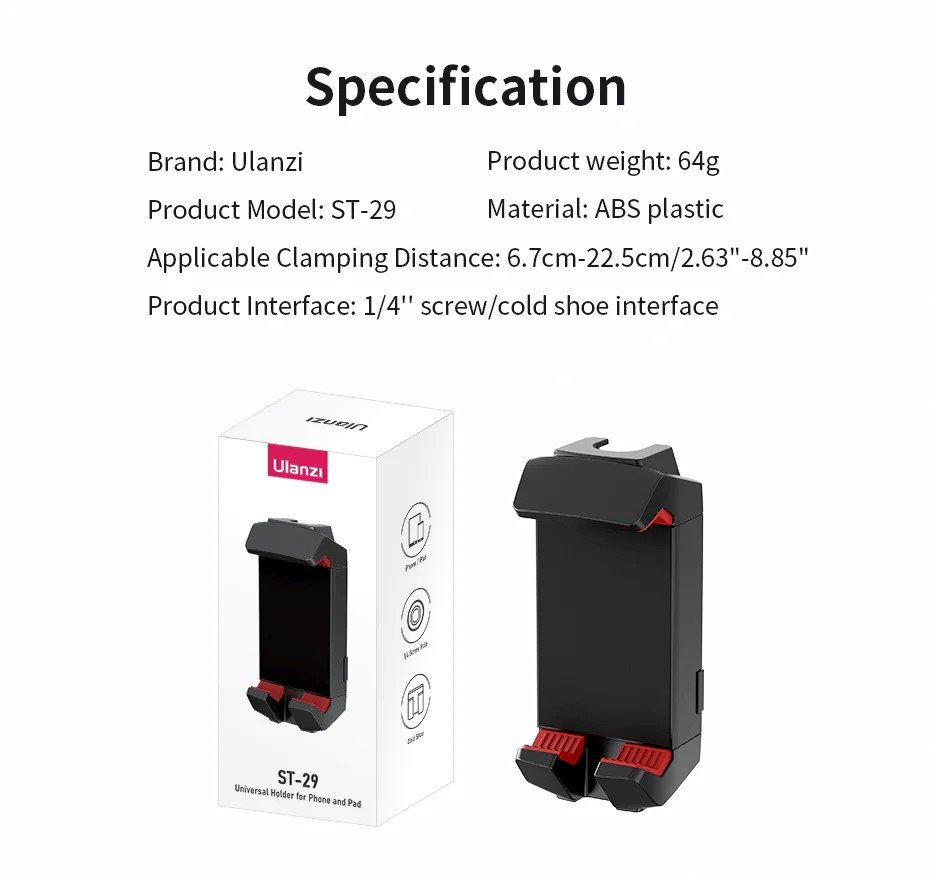 Ulanzi ST-29 Tripod Mount For Smartphone And Tablet - Image 12