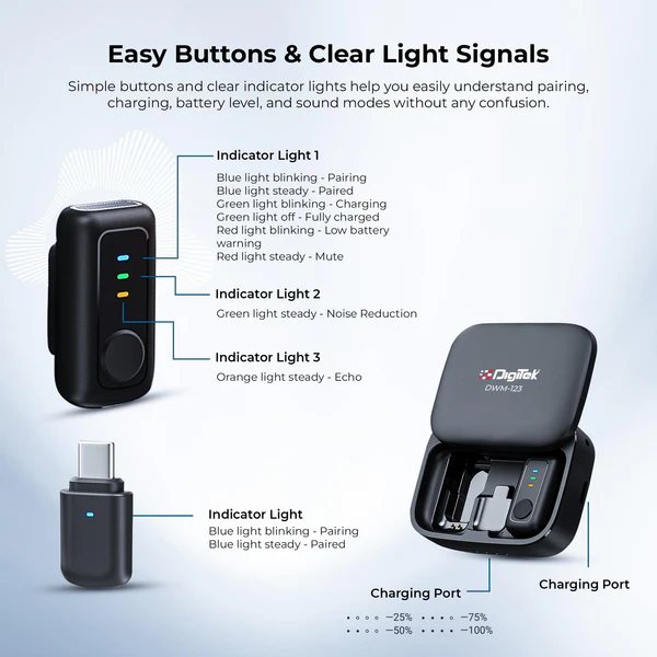 DigiTek DWM 123 2-in-1 Wireless Microphone System - Image 3