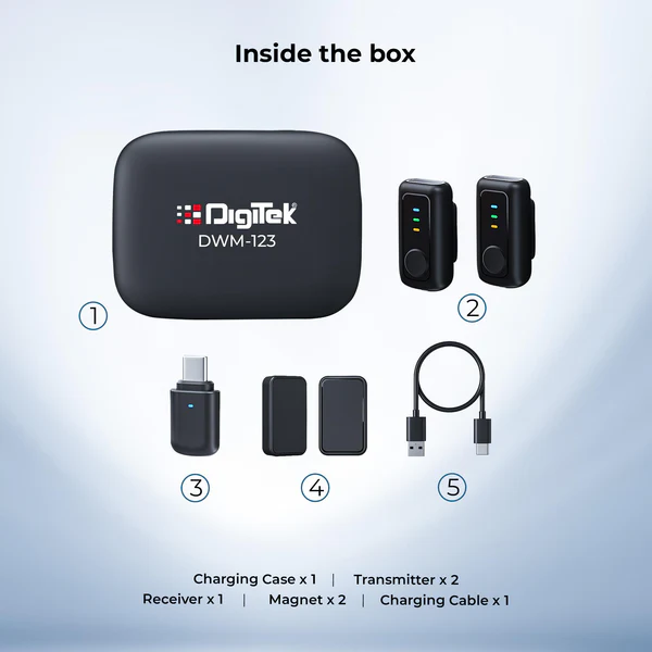 DigiTek DWM 123 2-in-1 Wireless Microphone System - Image 2