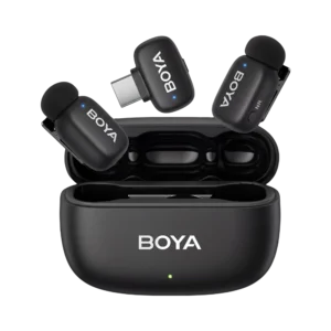 BOYA Mini 2 Wireless Microphone with charging case
