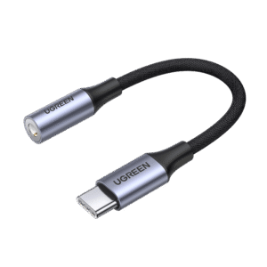 Ugreen AV161 Usb-C To 3.5Mm Cable Aluminum Shell With Braided 10Cm 80154