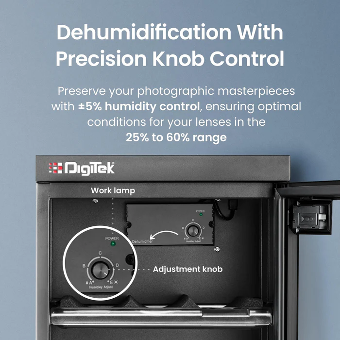 Digitek (AB 35C) 35 Liters Capacity Digital Display Dry Cabinet with Humidity Controller (Black) - Image 5